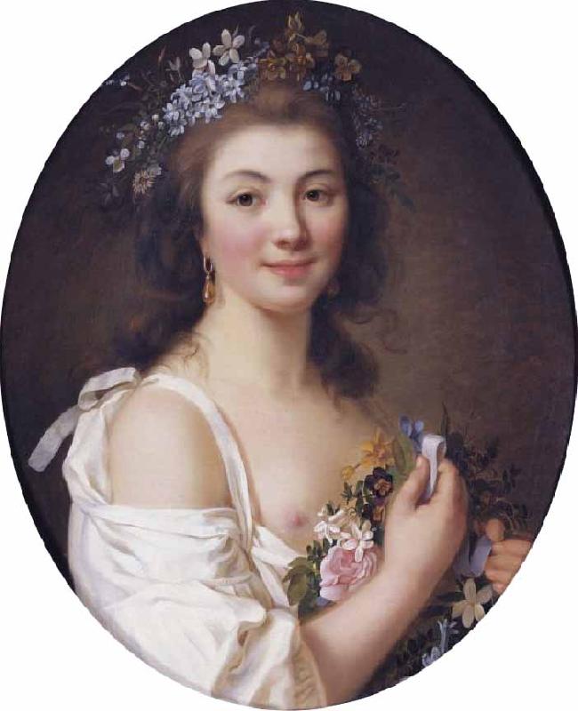 Francois Lemoine Madame de Genlis France oil painting art